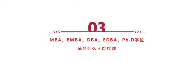 MBA、EMBA、DBA、EDBA、Ph.D有啥區(qū)別？適合什么人群就讀？