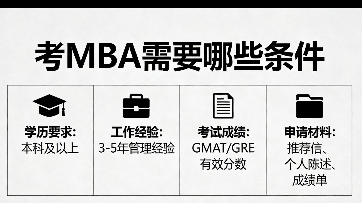 考MBA需要哪些條件？2026最新政策｜職場人自查指南