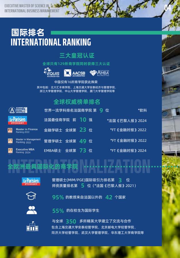 EMSclBM高級(jí)國(guó)際工商管理碩士簡(jiǎn)章-法國(guó)雷恩商學(xué)院